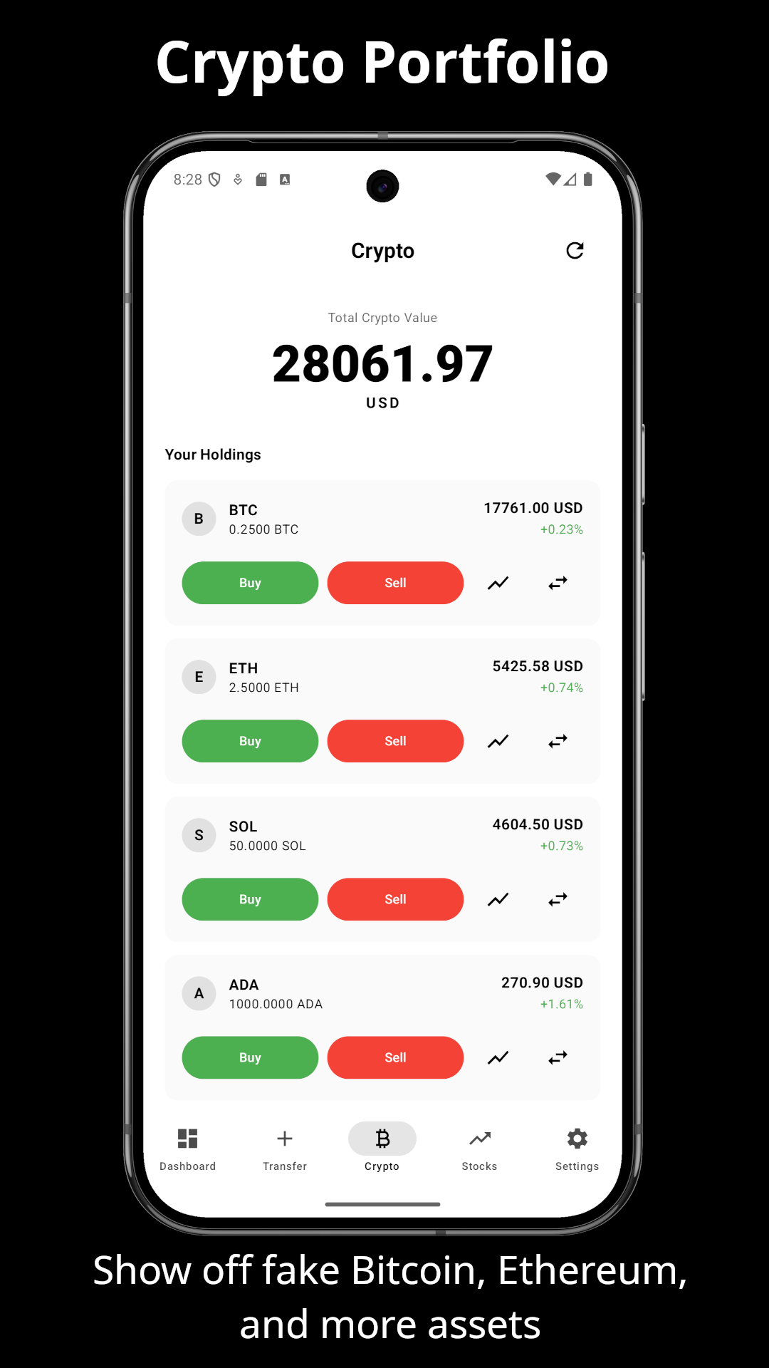 Crypto Portfolio View